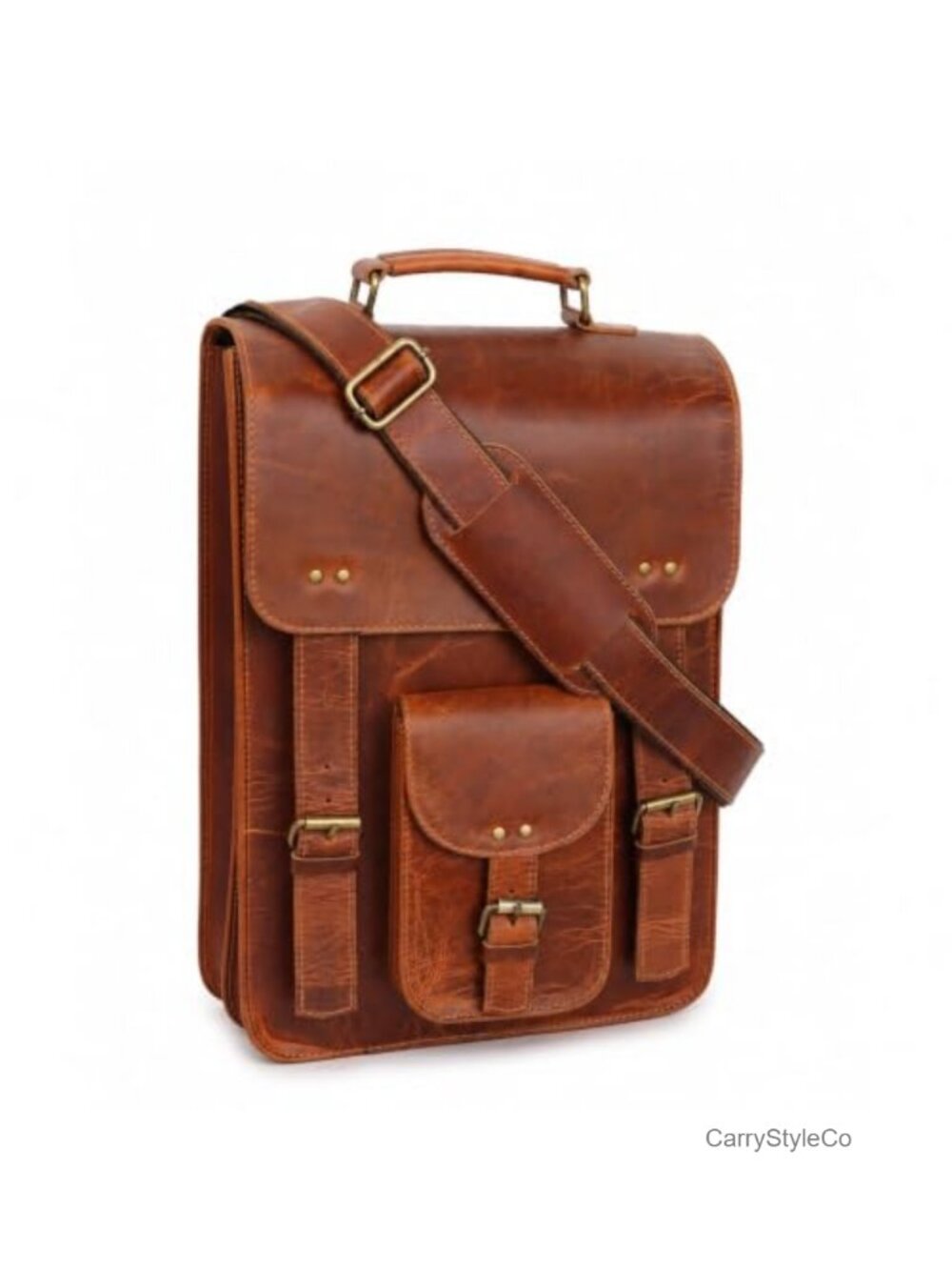 Buffalo Leather Messenger Bag Laptop Briefcase Vintage Satchel